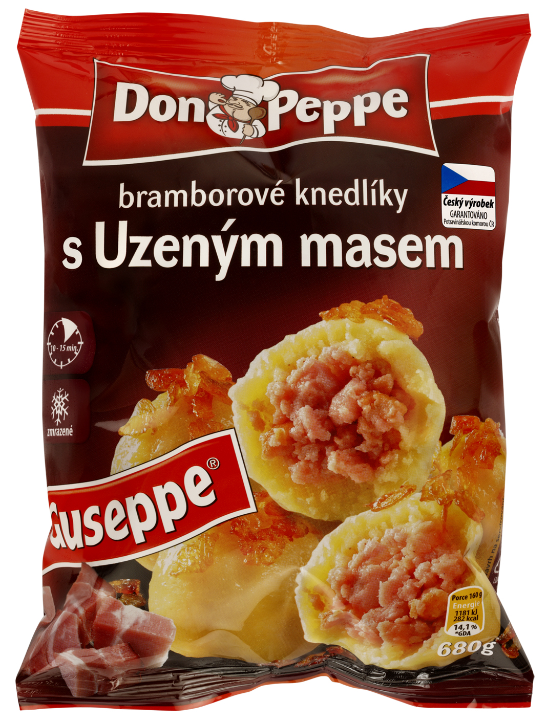 Bramborové knedlíky s uzeným masem